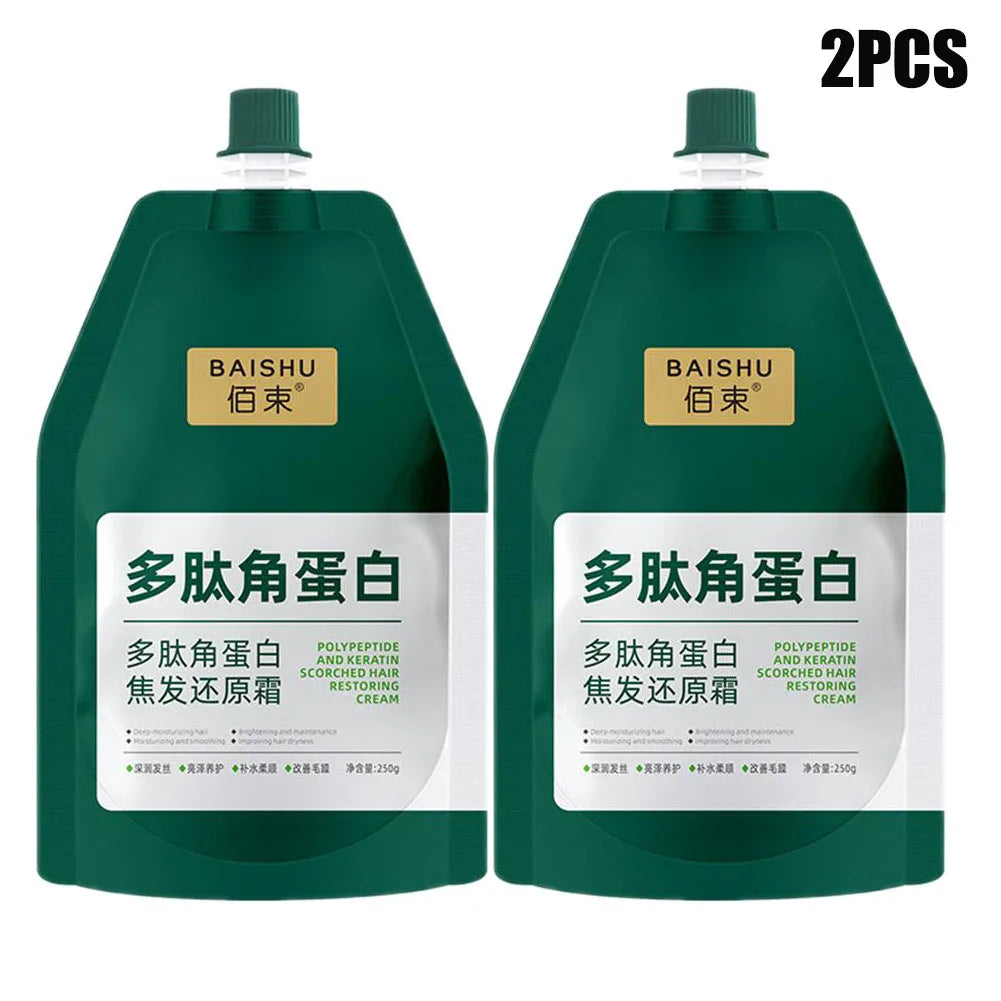 Polypeptide Keratin Deep Conditioning Hair Mask 250g – Repair Dry, Damaged & Frizzy Hair Peaceful Pleasures Health and Wellness B-250g X2