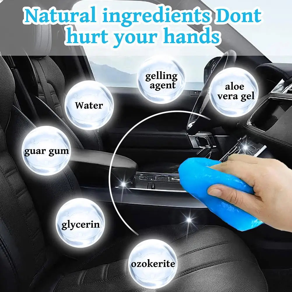 Car Air Vent cleaning soft glue Magic Dust Cleaner Gel Office Gap Wash Mud Removal Rubber Auto Interior Cleaning Peaceful Pleasures Health and Wellness