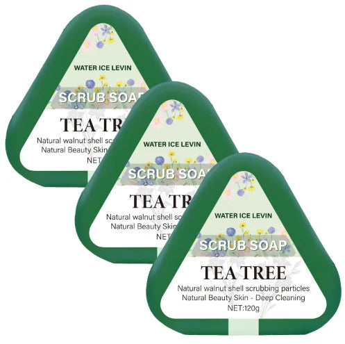 Tea Tree Scrub Soap with Walnut Shell – Exfoliating Bar