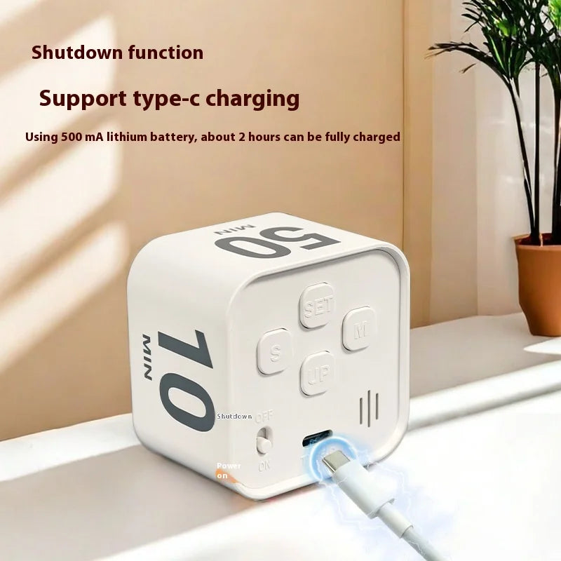 Visual Timer Learning Gravity Sensing Cube Flip Learning Fitness Time Management Mini Timer Peaceful Pleasures Health and Wellness