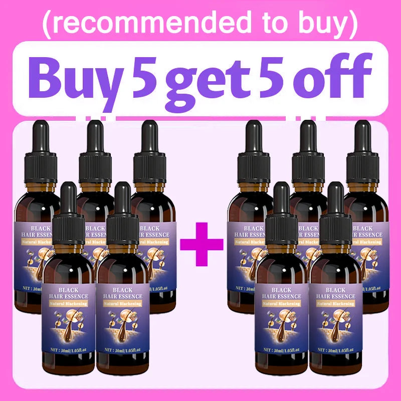Hair Strengthening Black Essence - Balances Scalp Oil & Unclogs Follicles, Improves Hair Shine. Peaceful Pleasures Health and Wellness Buy 5 Get 5 Free
