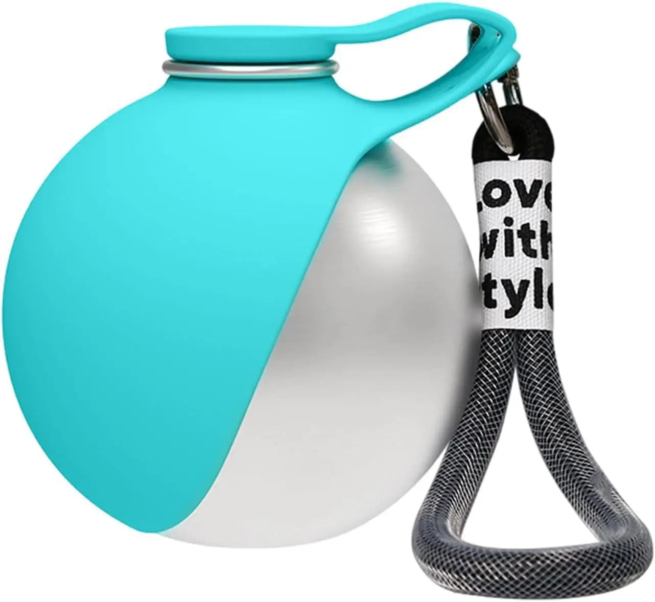 2-in-1 Portable Dog Water Bottle | Stainless Steel & Silicone