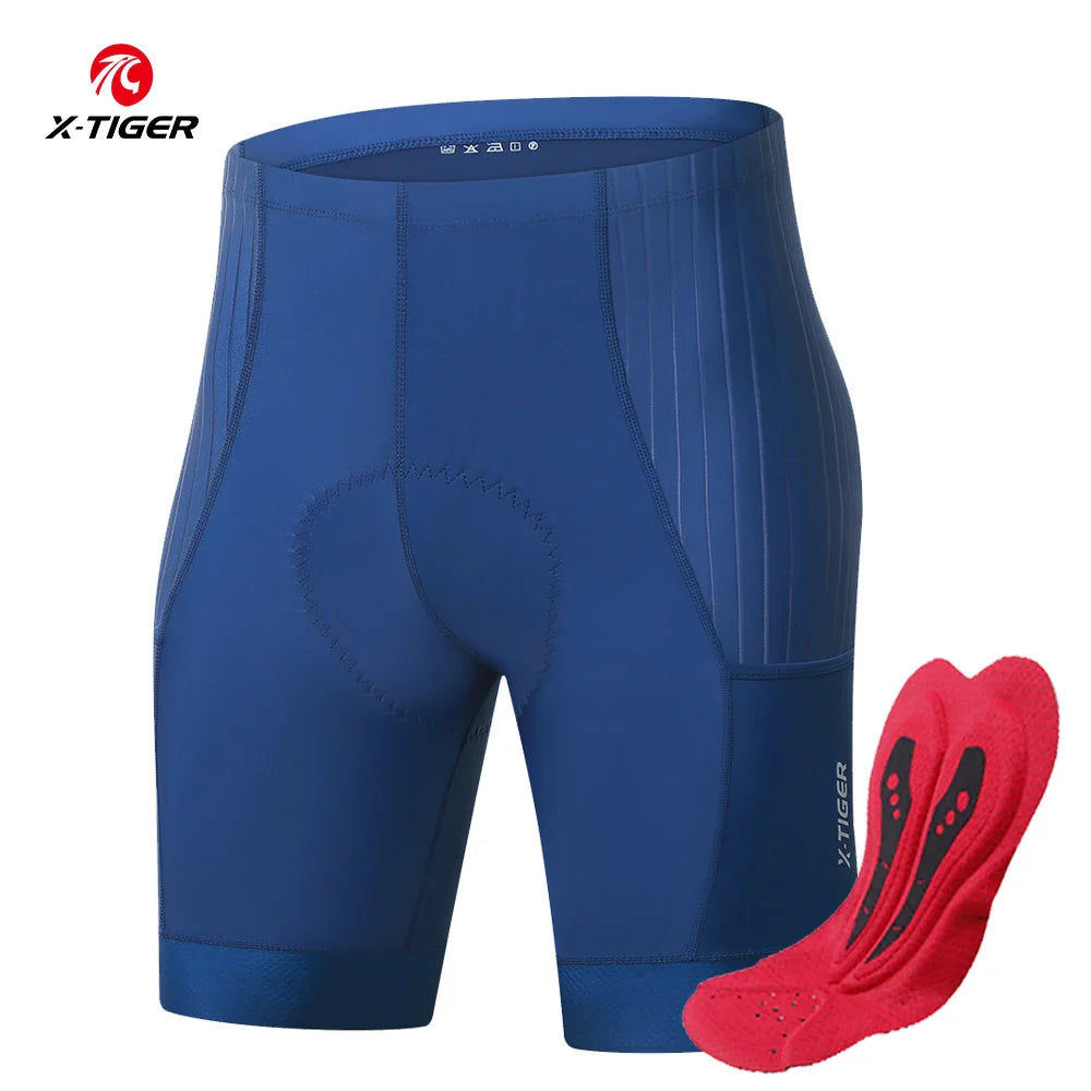 X-TIGER Men's Padded Cycling Shorts – Breathable Road Bike