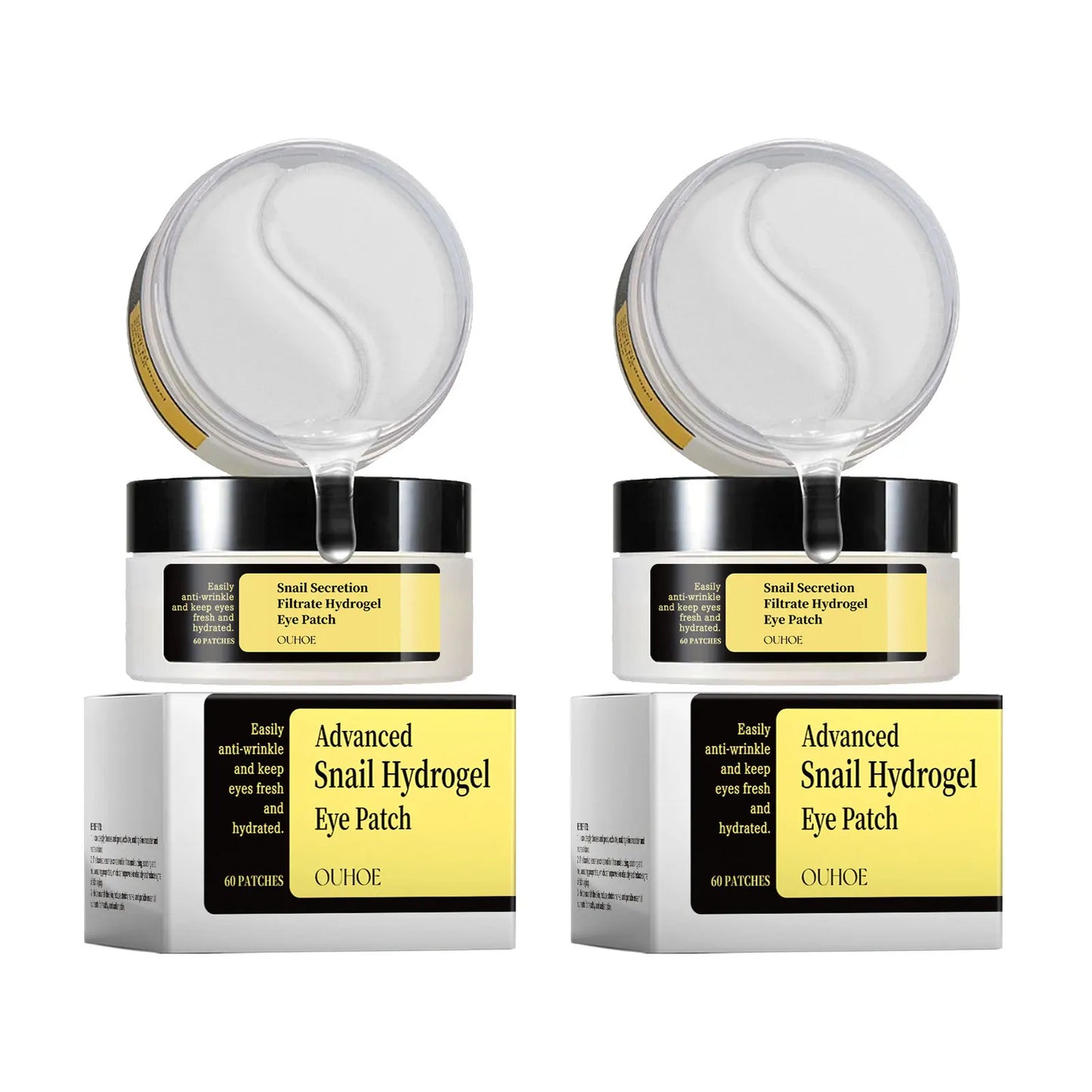 Snail Firming Eye Patches – Moisturizing & Brightening 60pc