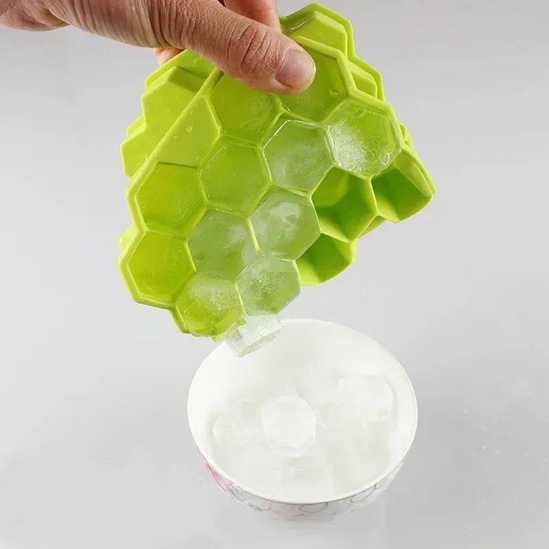 37 Grid Ice Cube Mold Honeycomb Shaped Tray DIY Cream Bar Cocktail