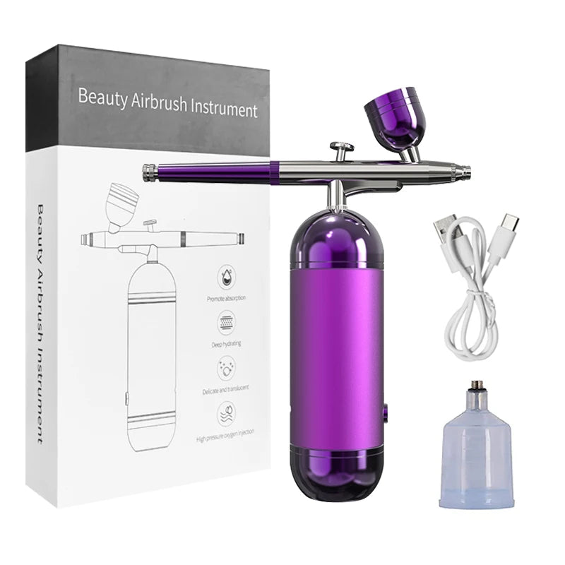 Airbrush with Compressor Airbrush Painting Mini Spray Gun for Painting Modeling Craft Portable Airbrush Wireless Paint Spray Gun Peaceful Pleasures Health and Wellness Purple