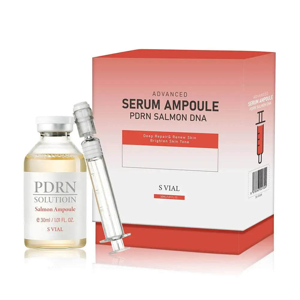 PDRN Salmon DNA Facial Serum Deeply Nourishing The Skin Skin Elasticity Ampoule Essence Smoothing Glow Boosting Skin-firming Peaceful Pleasures Health and Wellness orange