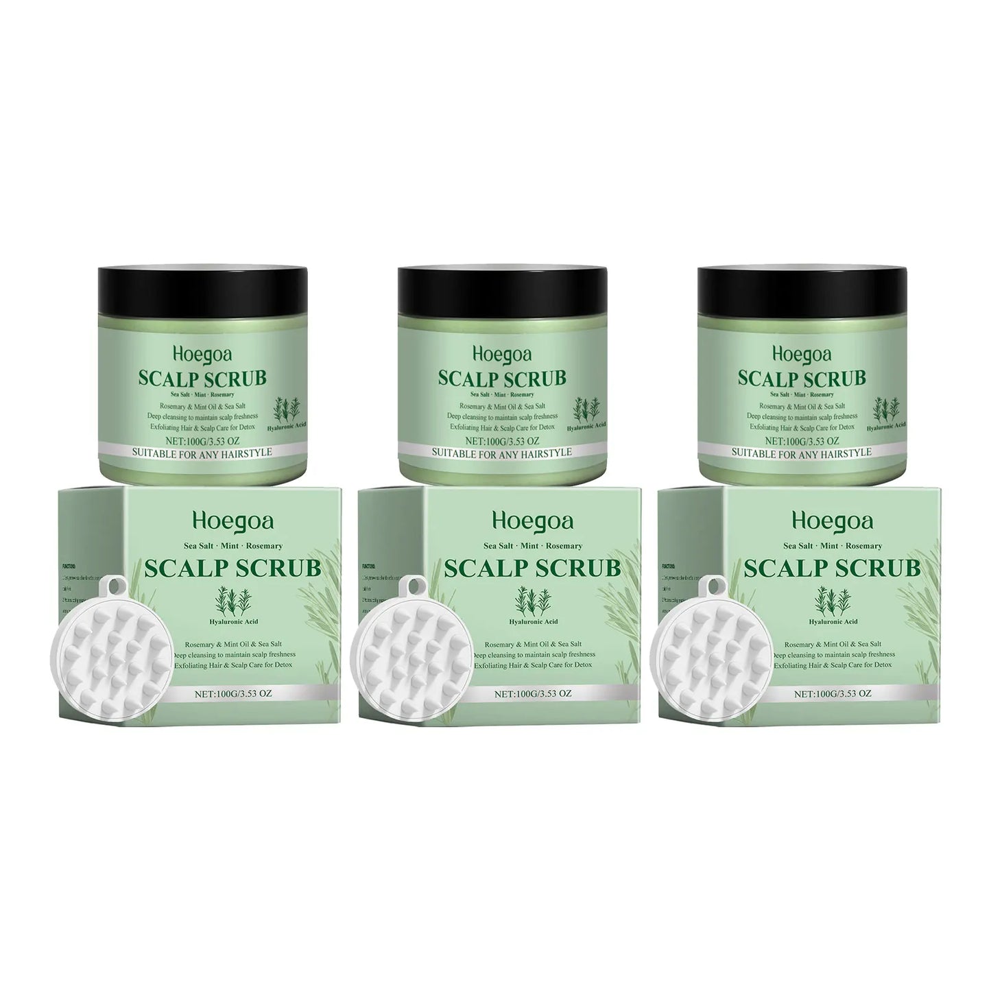 HOEGOA Rosemary Scalp Scrub – Deep Cleanse & Nourish