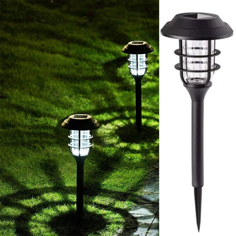 2/4 Pack LED Solar Lawn Lights Outdoor Waterproof Warm Light Model Garden Courtyard Walkway Villa Landscape Decorative Lights Peaceful Pleasures Health and Wellness white light-2pcs-2