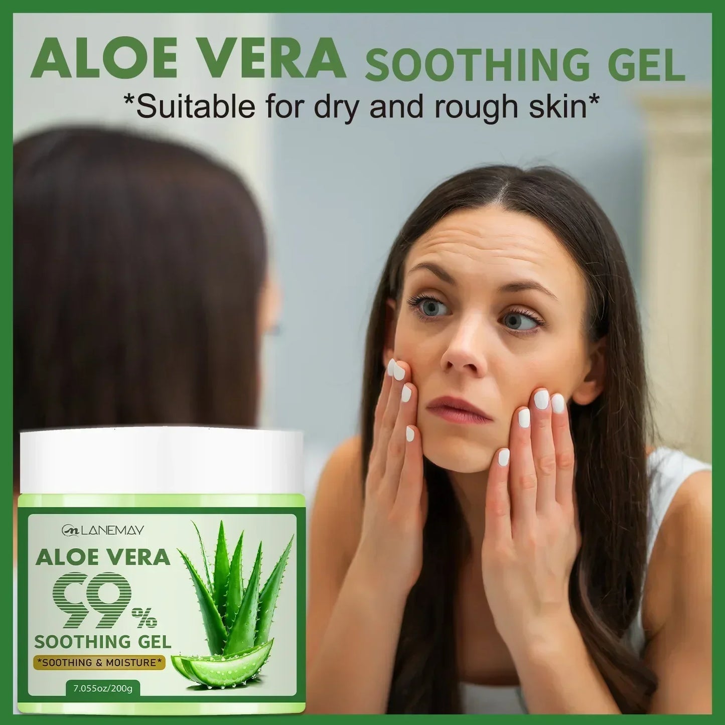 Lanemay 99% Aloe Vera Soothing Gel for Sensitive Skin
