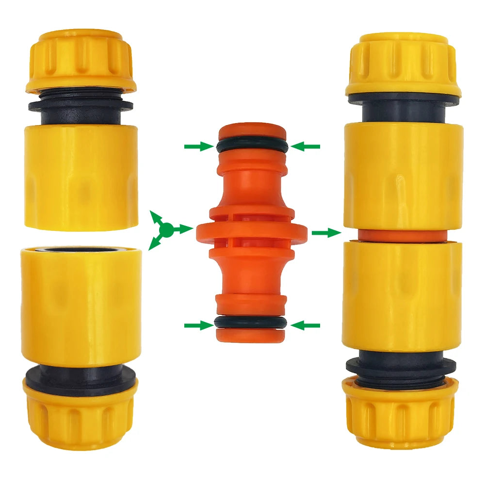 5Pcs 1/2'' Garden Hose Tubing Fitting Pipe Joiner Repair Connector Coupling Quick Drip Irrigation Watering System for Greenhous Peaceful Pleasures Health and Wellness