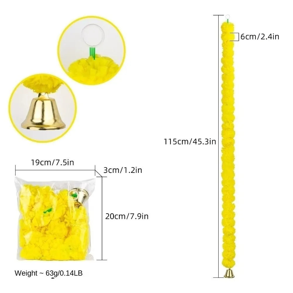 Artificial Marigold Garland – Diwali Pooja Indian Wedding Décor