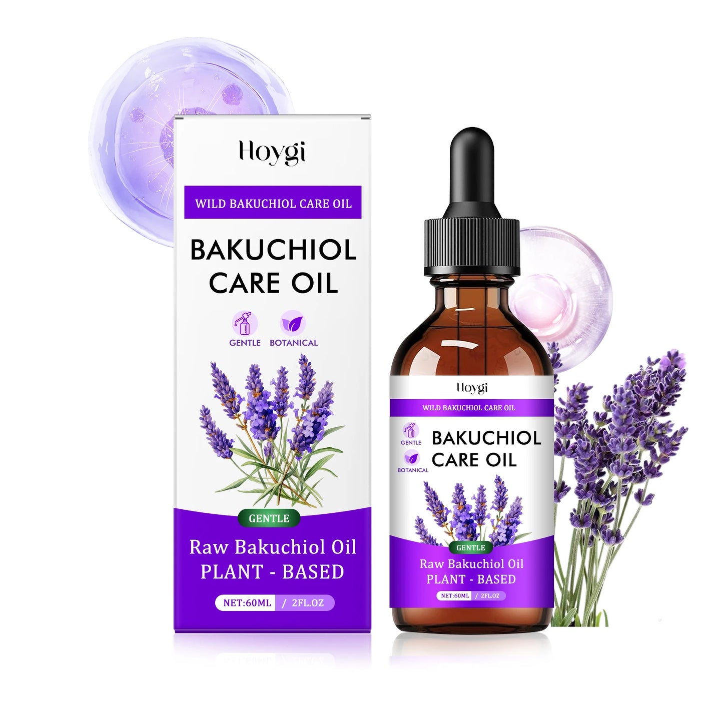 Hoygi Bakuchiol Lavender Face Serum Oil 60ml | Fine Lines