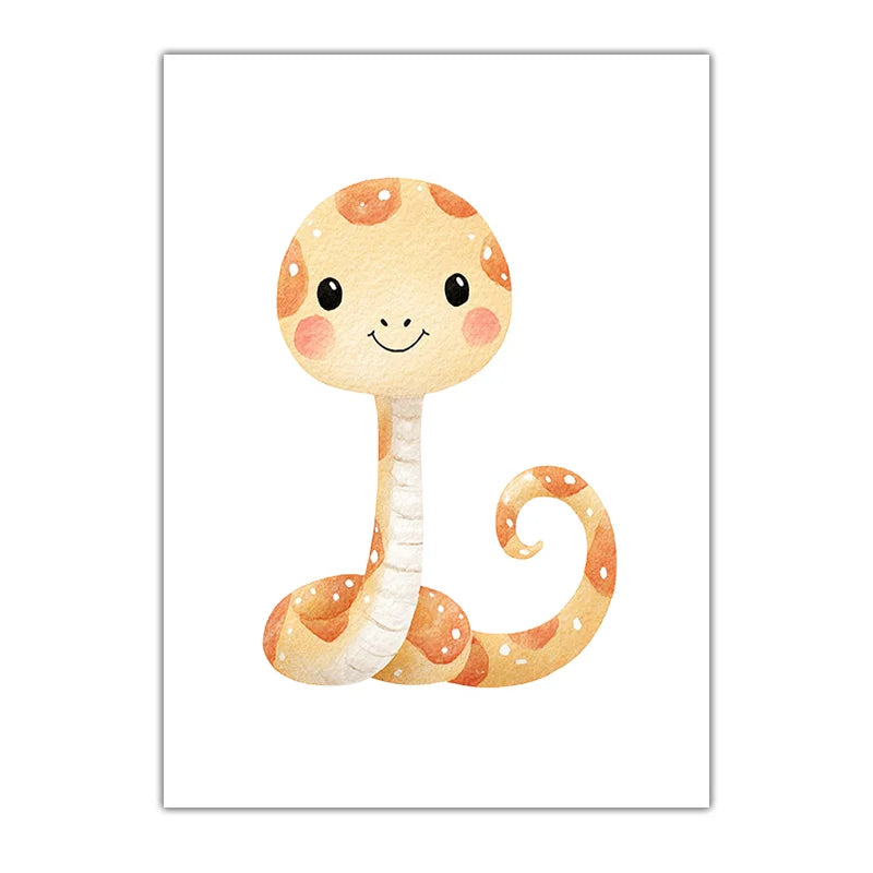 Cute Baby Animal Canvas Prints | Kids Nursery Wall Art Posters Canvas Wall Art Peaceful Pleasures Health and Wellness 05 15x20cm No Frame China Mainland