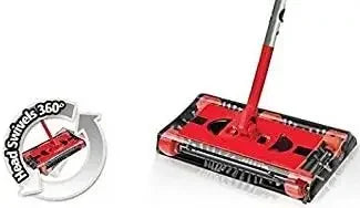 Red Cordless Floor Sweeper: Efficient Cleaning for All Floors, Lightweight and Portable Peaceful Pleasures Health and Wellness United States
