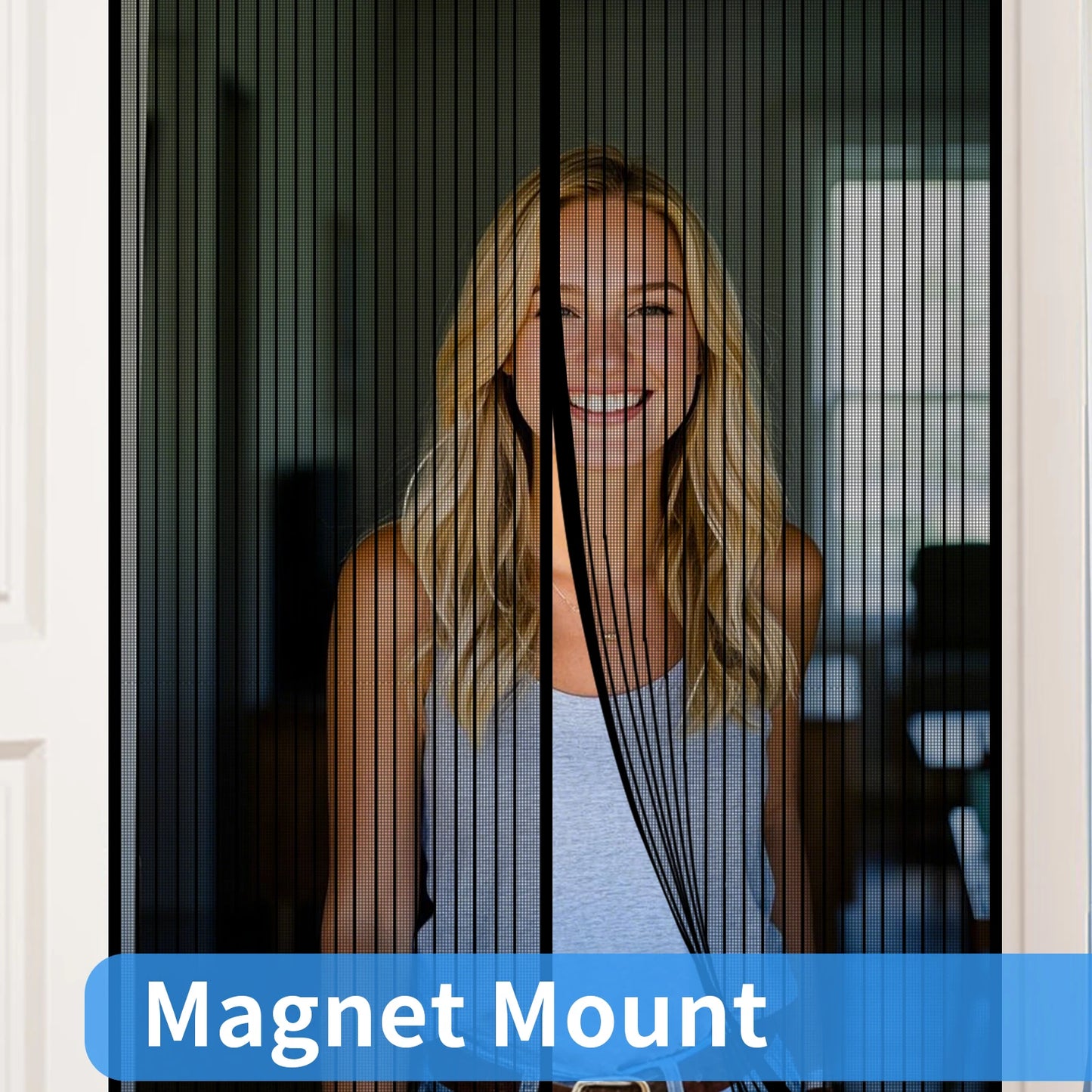 Anti Mosquito Magnetic Screen Door Curtain Fits Door Size 38"x82" Reinforced Self-Closing Net with Magnets Household Mesh Peaceful Pleasures Health and Wellness