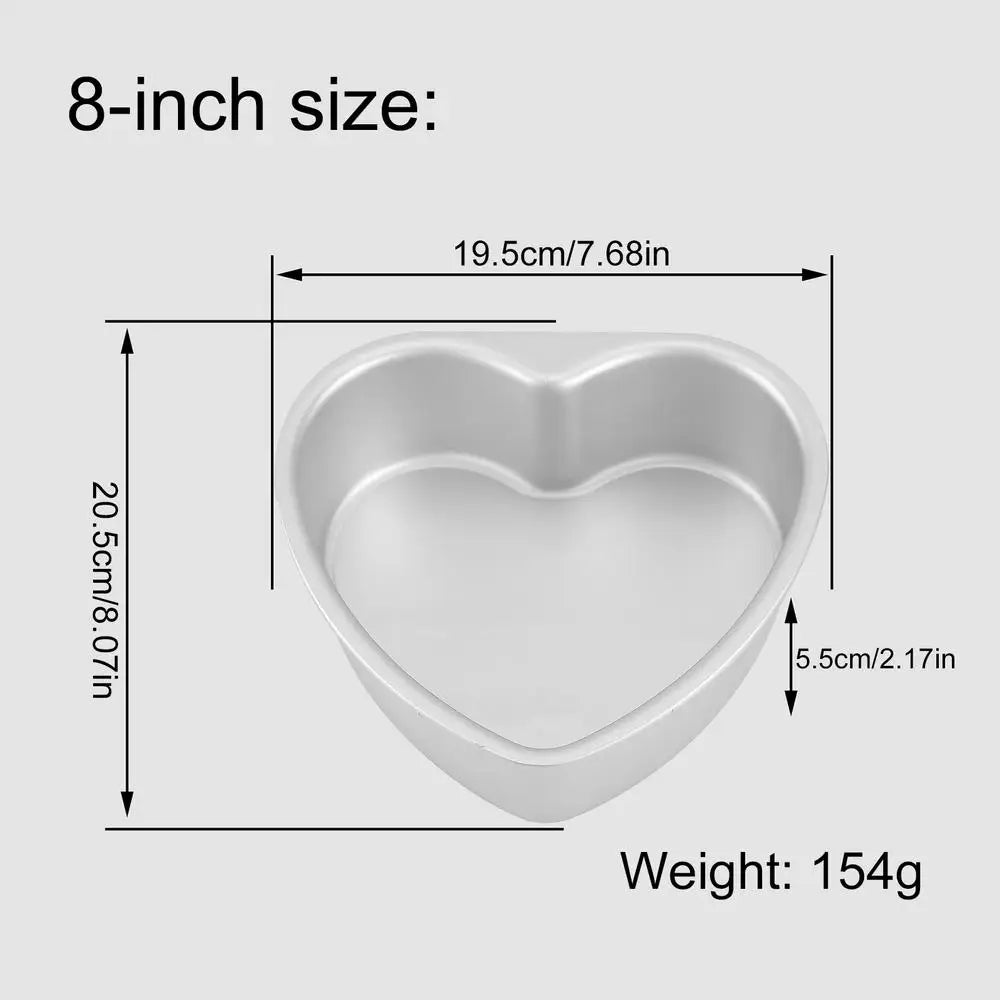 Heart Shaped Cake Pan Non-Stick Aluminum | 6, 8 & 10 Inch