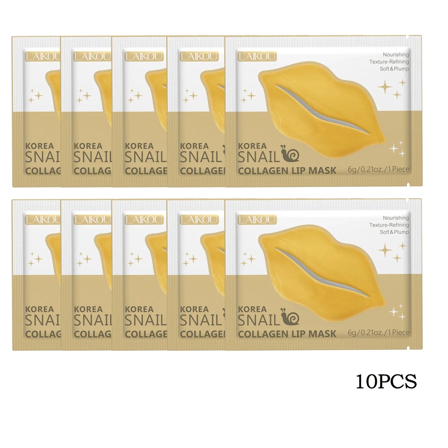 LAIKOU Lip Mask Gel Patches – Moisturizing & Hydrating 5/10pc