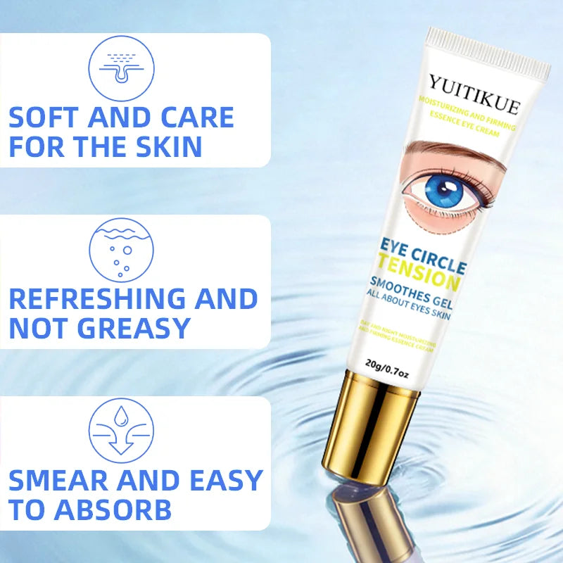 YUITIKUE Eye Circle Tension Smoothing Gel | Moisturizing & Firming Essence Eye Cream For All Eye Skin Types 20g Peaceful Pleasures Health and Wellness