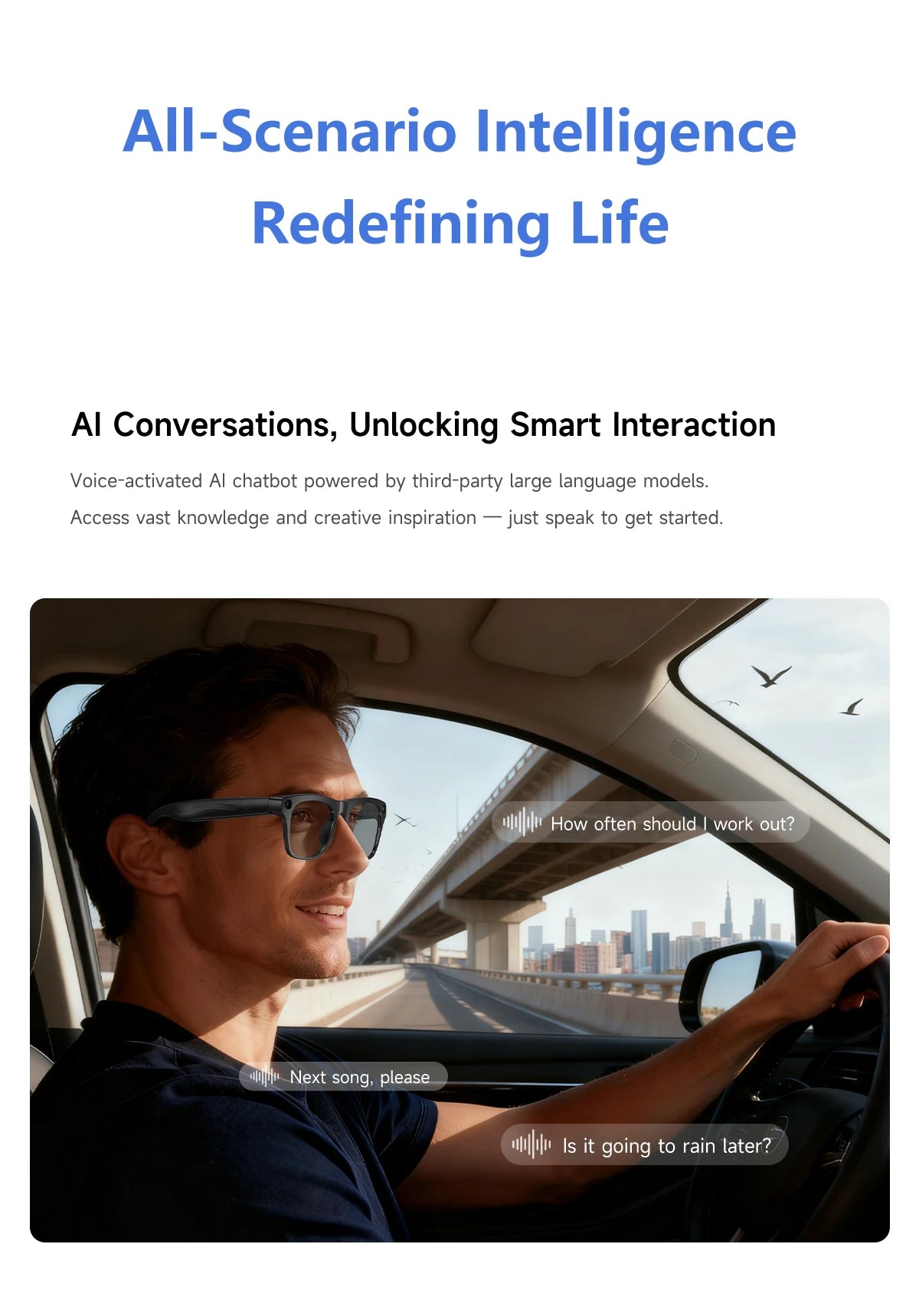 2026 AI Smart Glasses Camera Recording AI Photo Recognition Bluetooth Call Translation Voice Assistan Sunglasses For Men Women Peaceful Pleasures Health and Wellness
