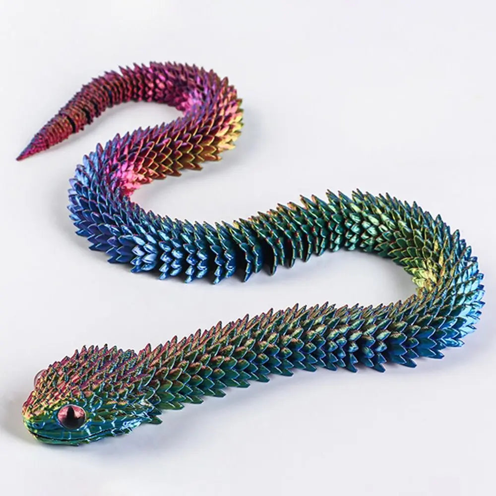Realistic 3D Printed Snake Figurine 30/45/60cm | PLA Ornament