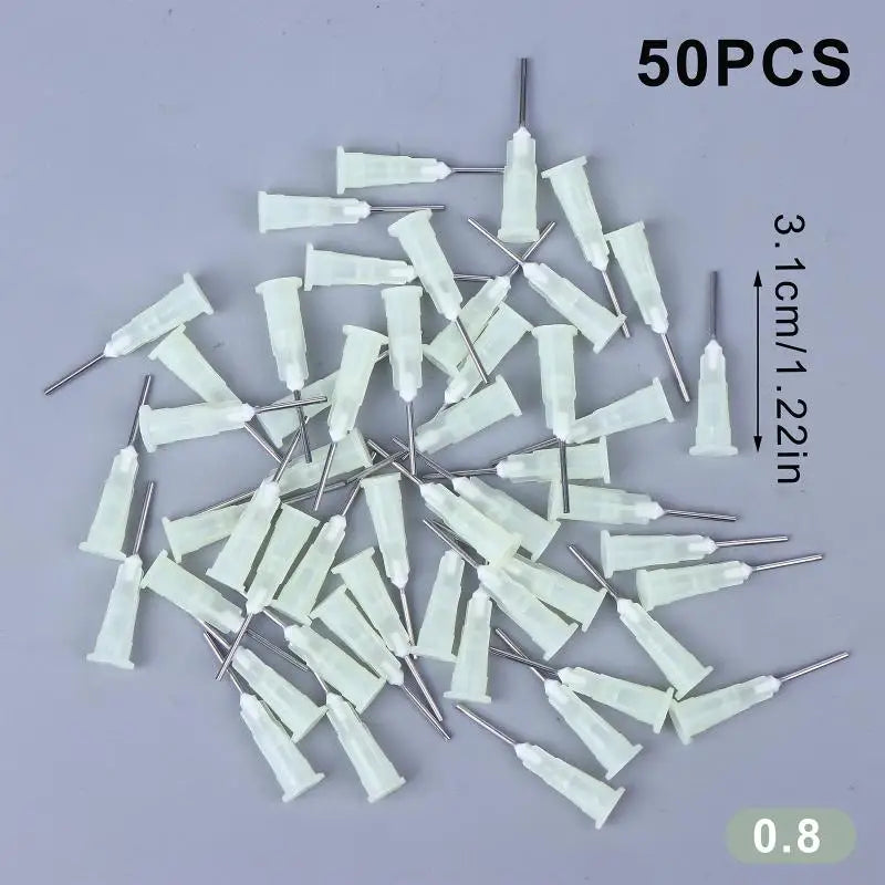 High Quality Airbrush Kit With 50ml Special Bottle & 0.2/0.3/0.5/0.8mm Disposable Nozzle No-Clean Air Brush Tool Spray Module Peaceful Pleasures Health and Wellness A4-50pcs