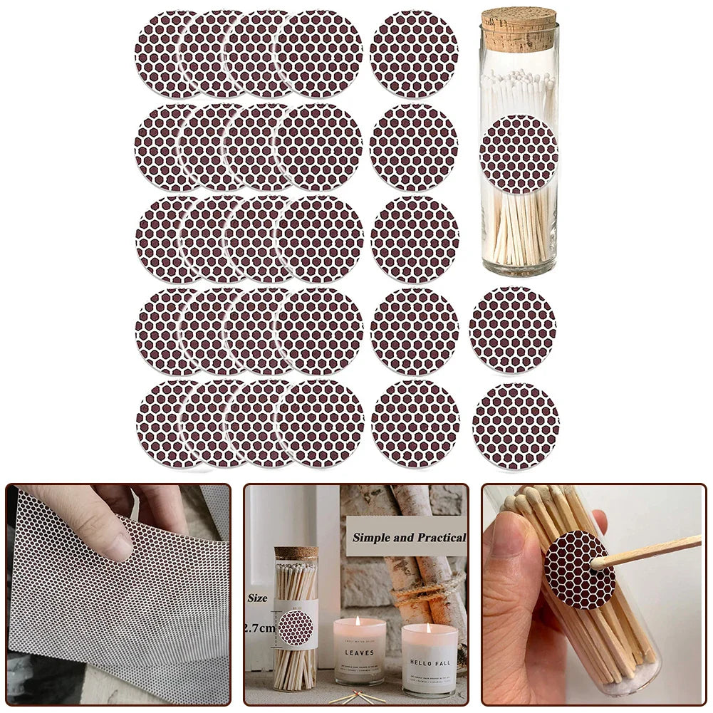 Match Striker Paper Strips – Adhesive Sticker Sheet 21.5x12cm