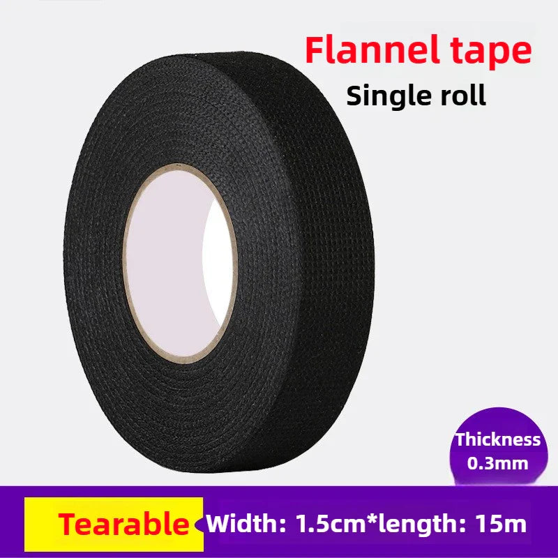 25mm x 15M Automotive Flannel Wiring Harness Tape Anti-Rattle