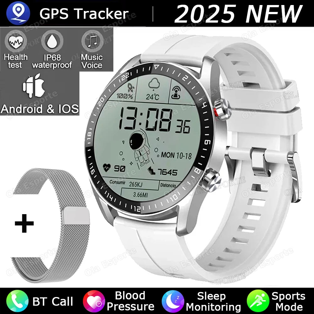 Sports Smart Watch Men Women HD Screen ECG+PPG Bluetooth Call GPS Tracker Heart Rate Monitor IP68 Waterproof Smartwatch HW12 Peaceful Pleasures Health and Wellness Silver22Milan