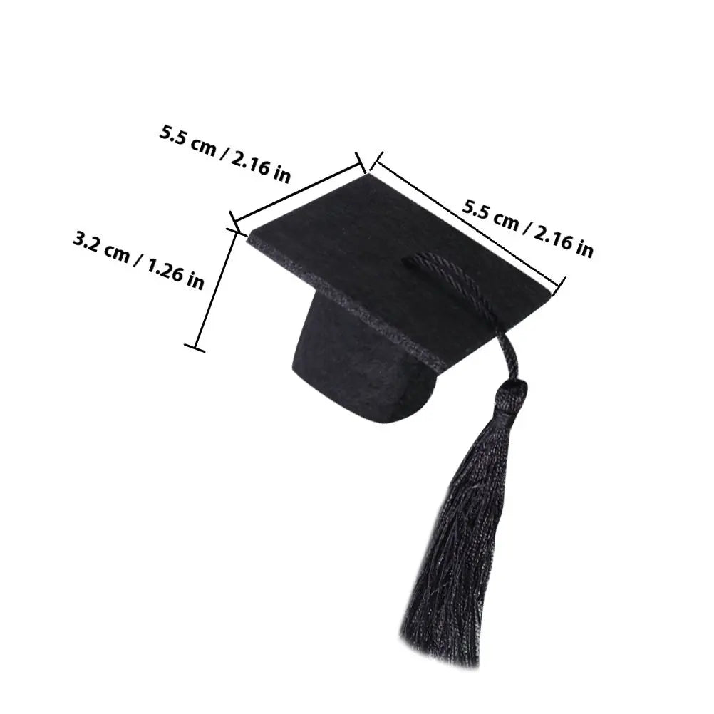 12Pcs Mini Graduation Hat Bottle Topper Grad Wine Bottle Cap Set for Graduation Party Supplies Jar Decor Gift Funny Wine Stopper Peaceful Pleasures Health and Wellness Black