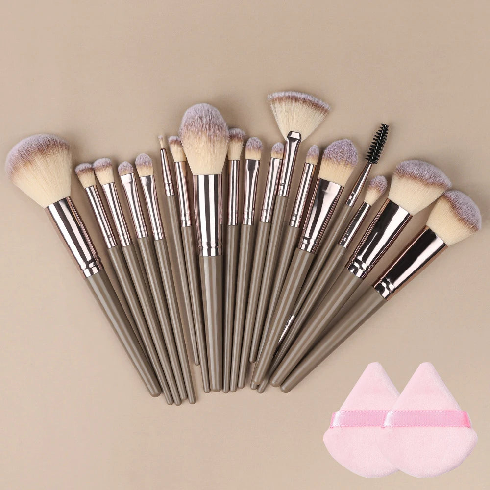 RUNTOIN Soft Fluffy Makeup Brush Set 3–20 Pcs | Blush & Foundation
