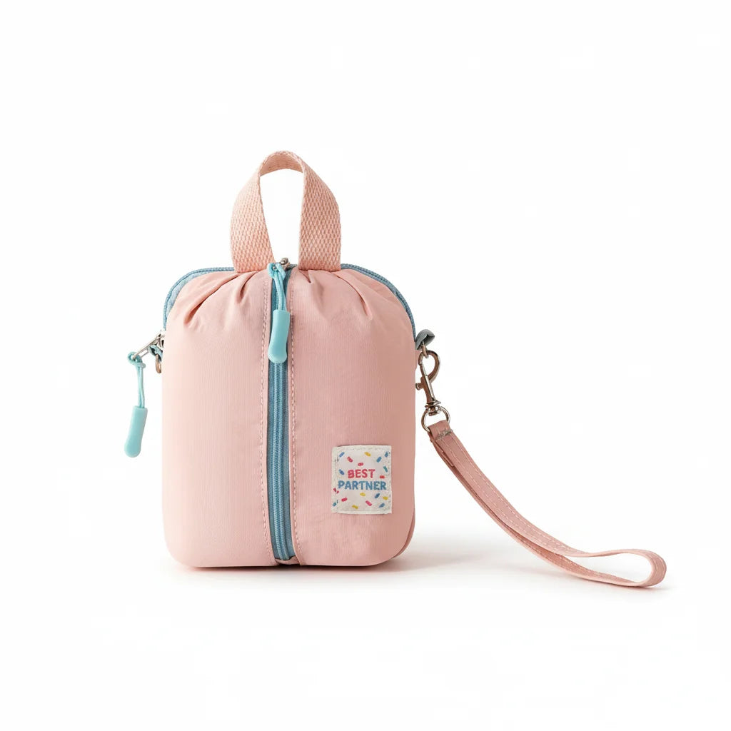 Macaron Color Sanitary Pad Pouch Portable Travel Cosmetic Bag with Waterproof Fabric Peaceful Pleasures Health and Wellness Pink
