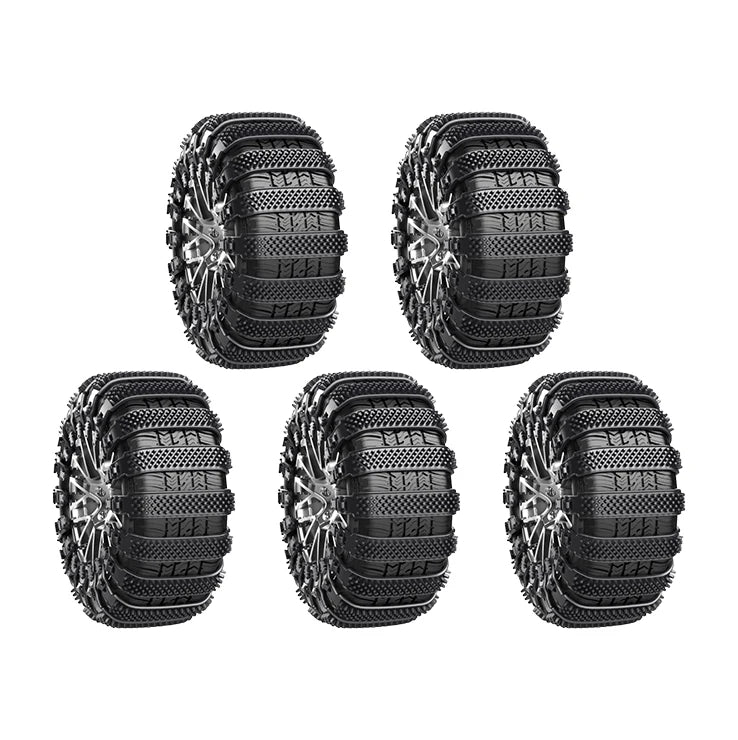 Car Snow Chains Winter Emergency Anti Slip Thickened Rubber Car Tire Anti-skid Chain General Purpose for Sedan SUV Vehicle Peaceful Pleasures Health and Wellness black 5pcs