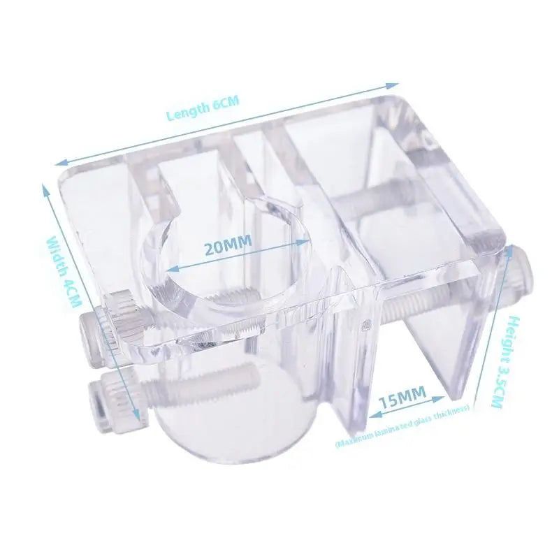 Acrylic Fish Tank Pipe Clamp Holder | Inflow Outflow Filter Rack