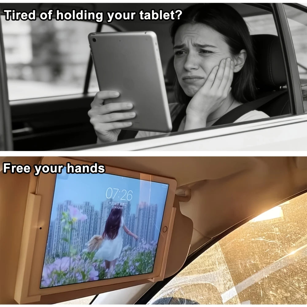 Universal Car Sun Visor Phone & Tablet Holder | L-Clip Mount