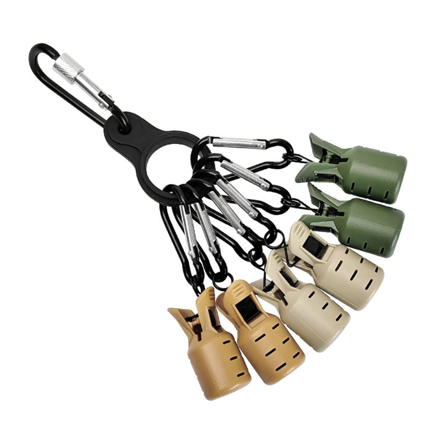 6Pcs Squid Jig Bait Protector with Carabiner Webfoot Octopus Hooks Cover Anti-Scratch Wood Shrimp Tail Hook Protector Sea Tackle Peaceful Pleasures Health and Wellness blue