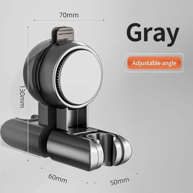 No-Drill Suction Cup Shower Head Holder – Adjustable Bracket