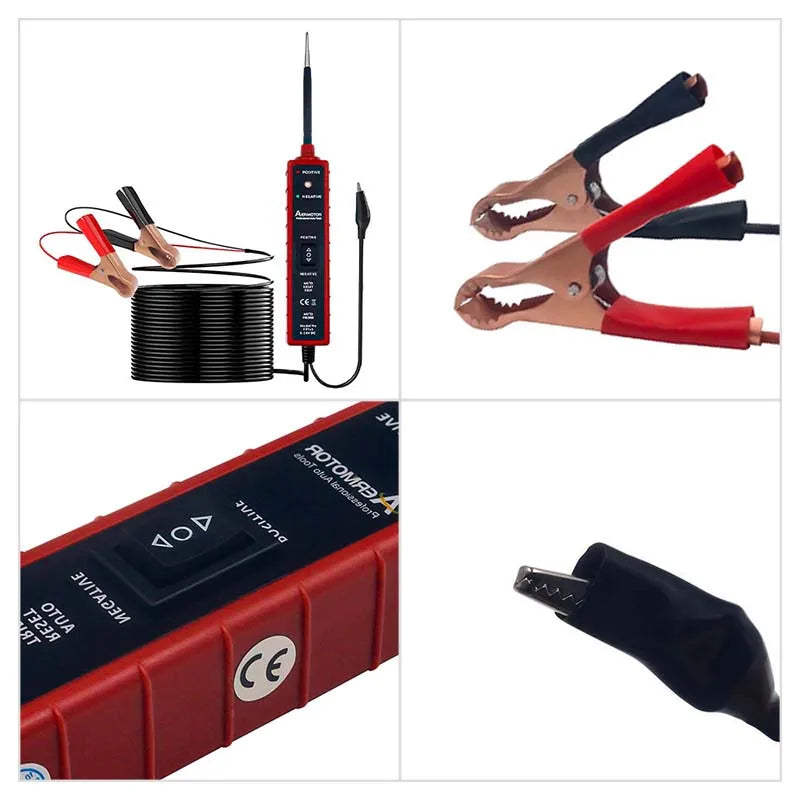 Automotive Circuit Tester 6-24V DC Power Probe w/ Switch