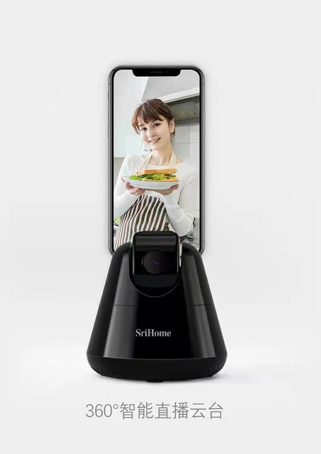 360° AI Auto Face Tracking Selfie Stick Tripod | 1080P Peaceful Pleasures Health and Wellness Black