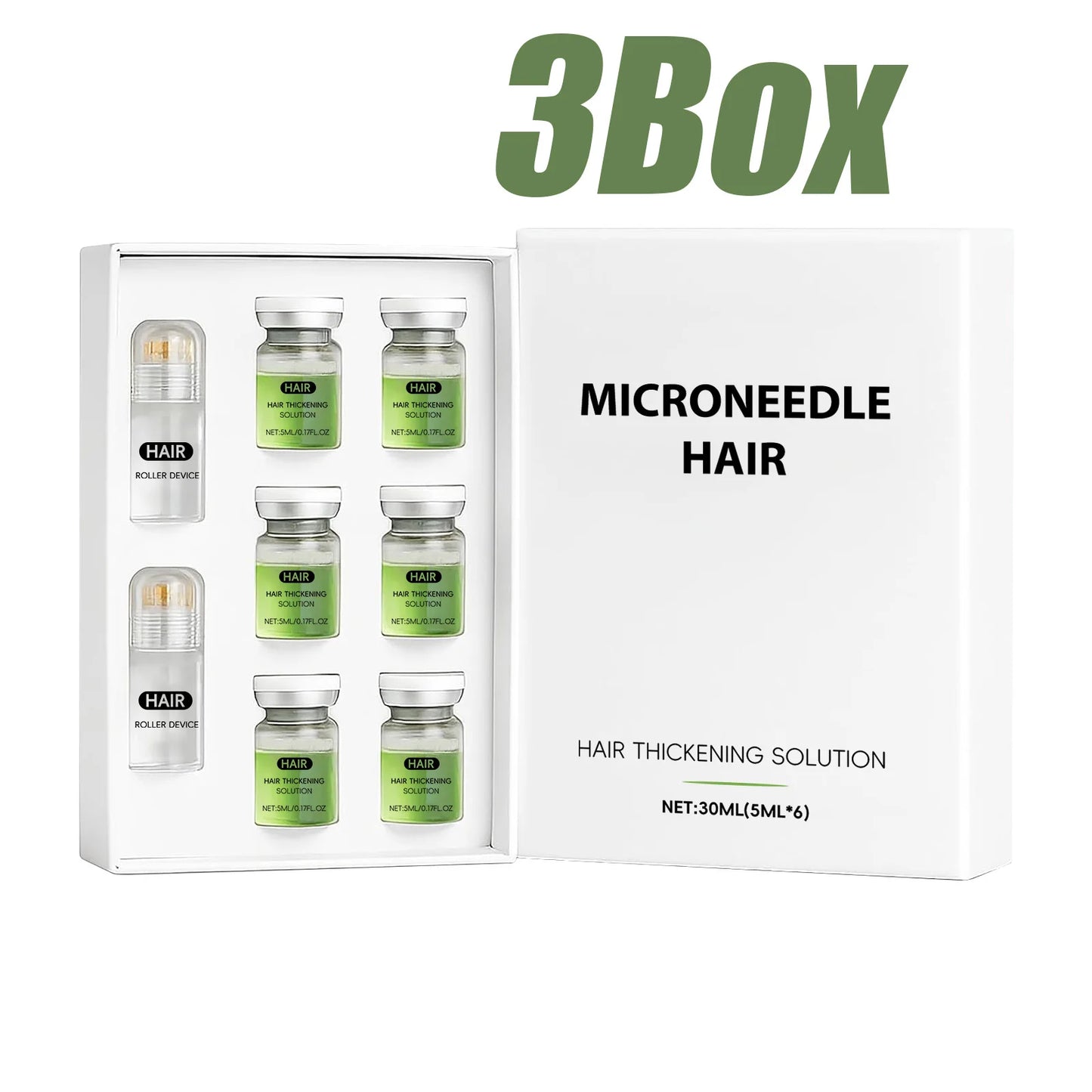 Hair Growth Serum Microneedle Roller Set – Scalp & Follicle Care