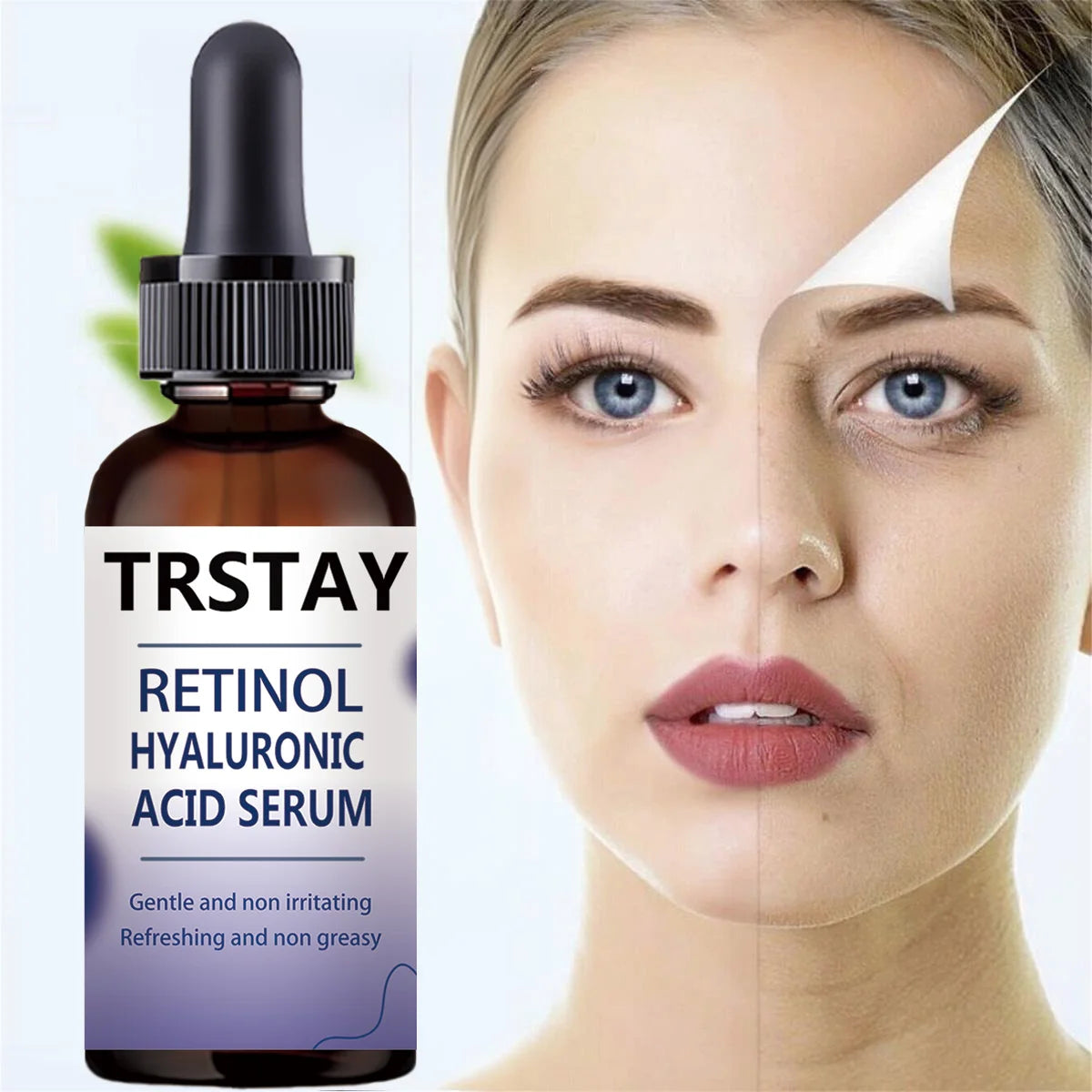 Retinol Hyaluronic Acid Serum, Gentle and Non-Irritating, Refreshing and Non-Greasy, Helps Improve Skin Condition Peaceful Pleasures Health and Wellness