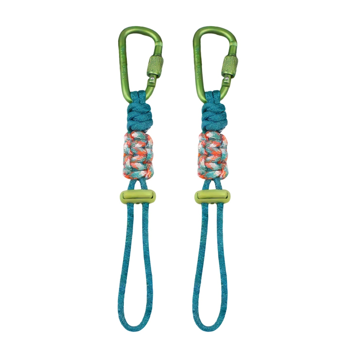 2pcs Hand-Woven Water Bottle Lanyard with Carabiner Clip Multifunctional Lanyard Keychain for Men Women Camping and Hiking Trips Peaceful Pleasures Health and Wellness Green