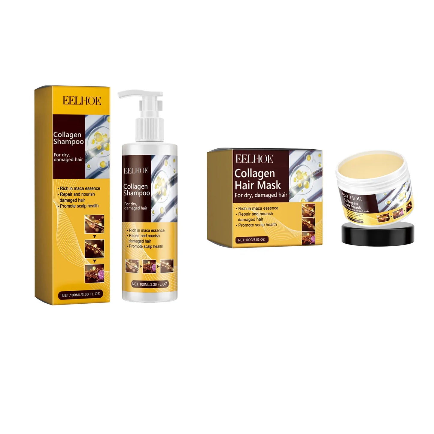 Eelhoe Collagen Keratin Hair Mask – Repair Frizz & Moisturize