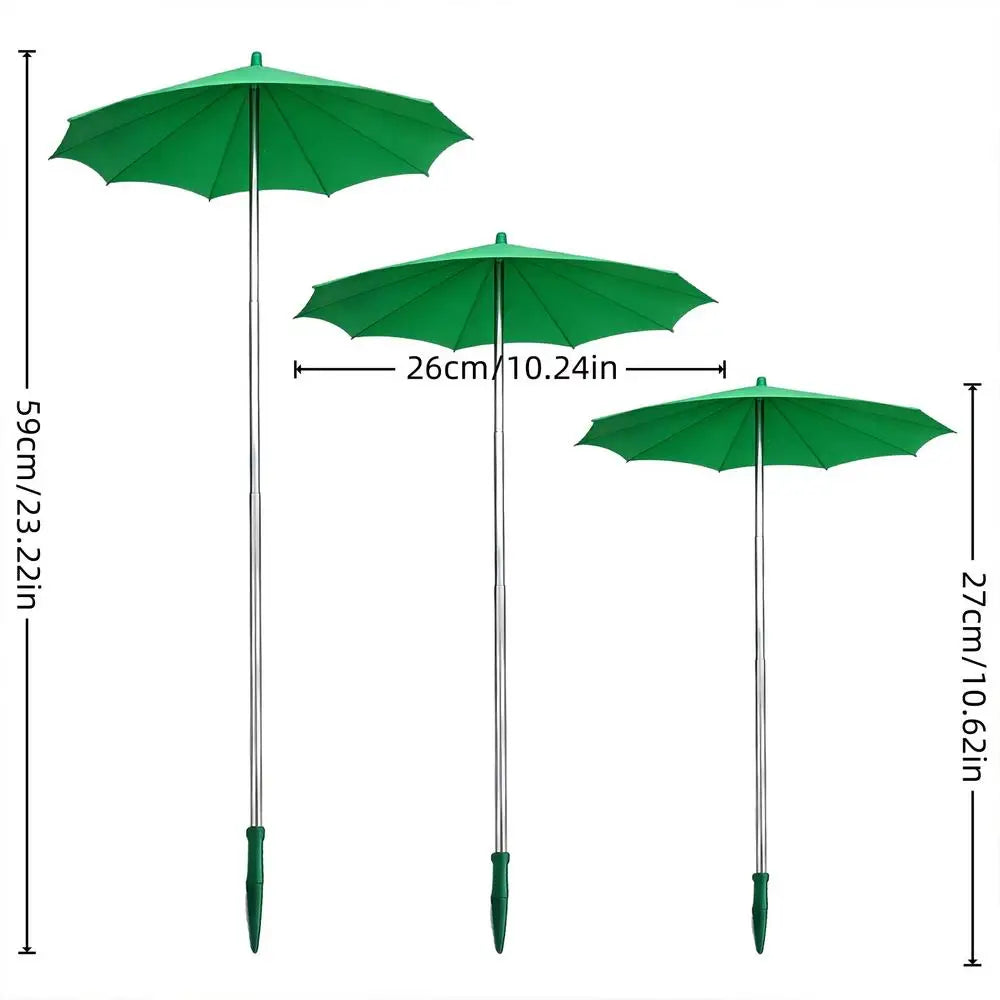 Plant Umbrella 3 Piece Retractable Sun Shade Umbrella Shade For Potted Plants For Garden Balcony Seedlings Flower Beds Peaceful Pleasures Health and Wellness Green China Mainland