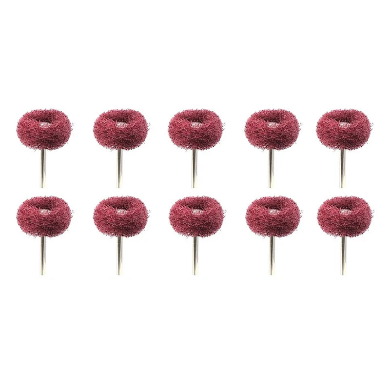 10 Mini Drill Abrasive Brush Nylon Buffing Polishing Wheel Dremel