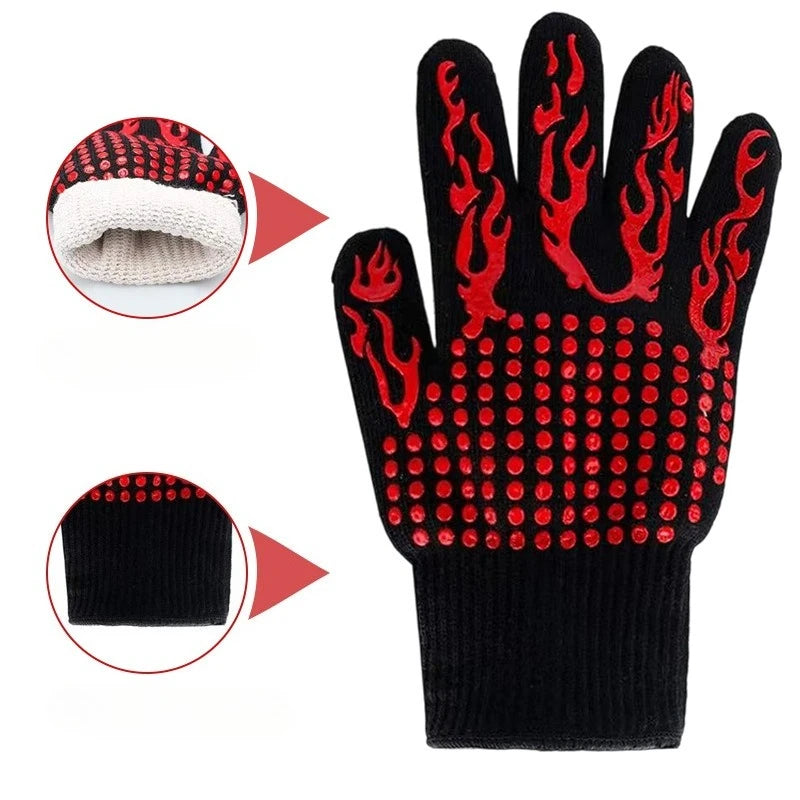 Silicone BBQ Gloves | Heat-Resistant Grilling & Oven Mitts