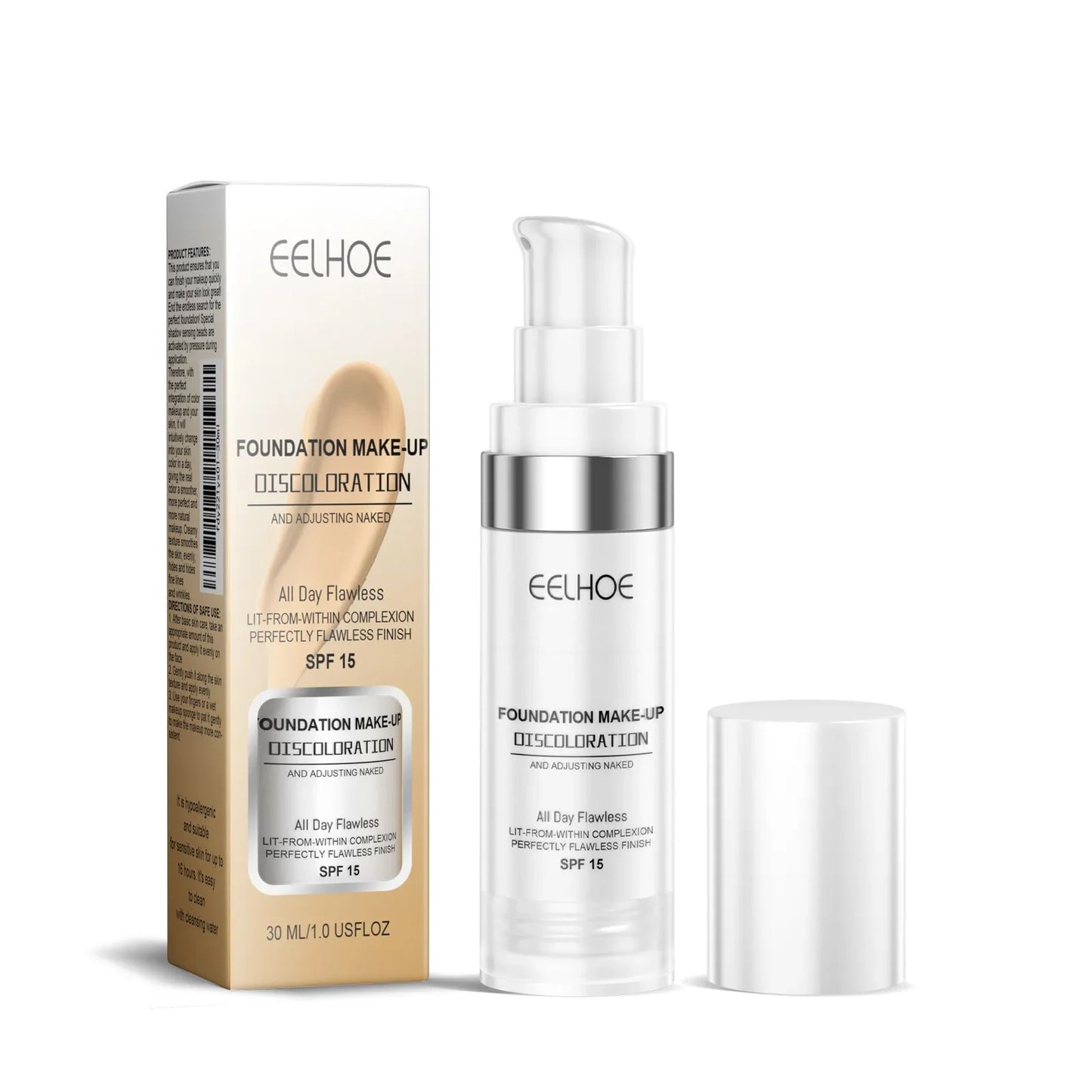 EELHOE Liquid Foundation – Full Coverage, Oil-Control & Hydrating