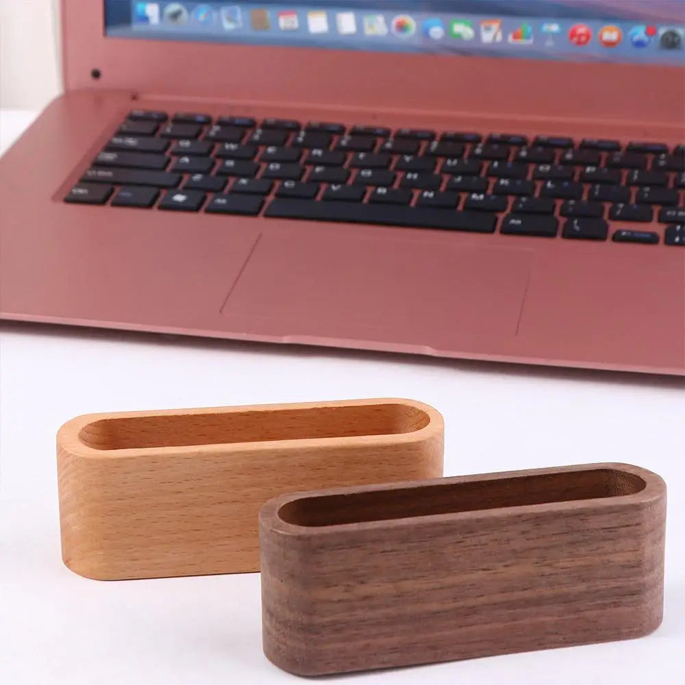 High Quality Display Device Desktop Storage Stationery Cards Stander Card Organizer Wooden Business Card Holders Cards Holder Peaceful Pleasures Health and Wellness