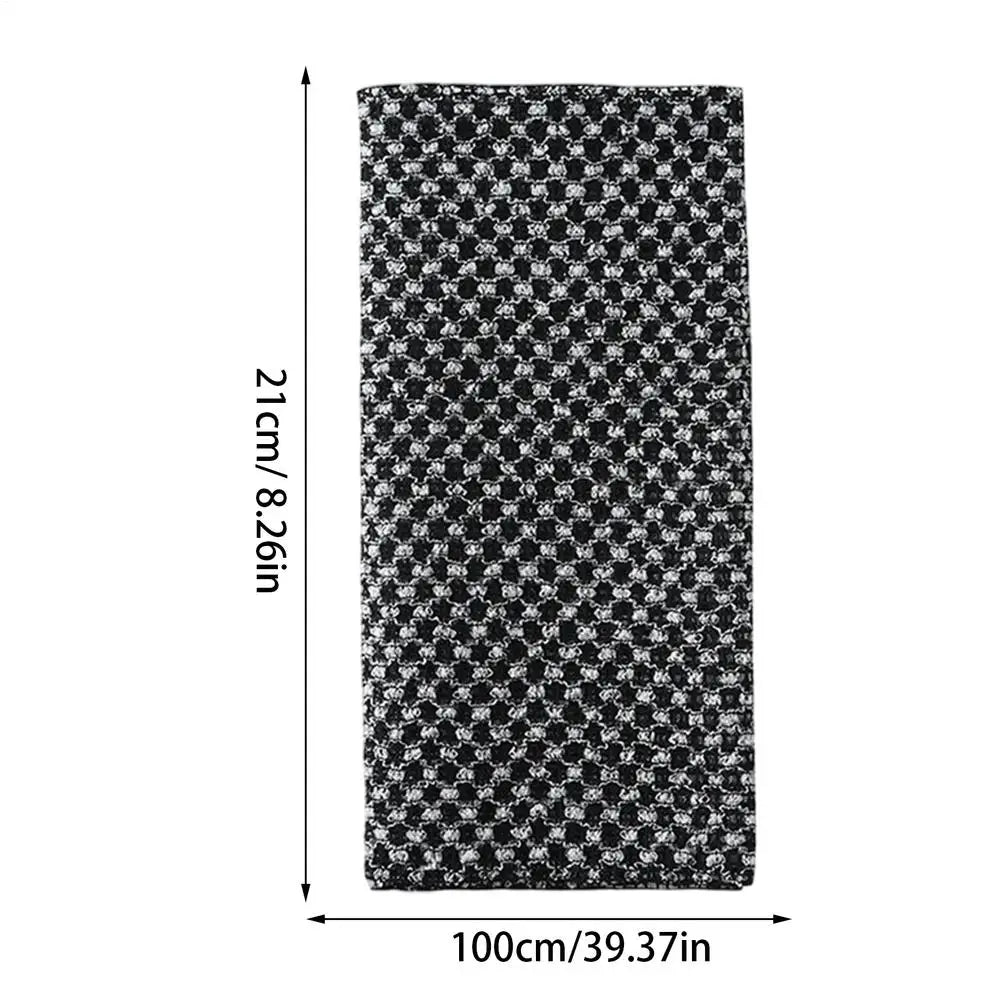 Body Exfoliator Towel Bath Body Back Wash Cloth Towel Bath Scrubber Exfoliating Scrub Shower Sponge Body Bathroom Accessories Peaceful Pleasures Health and Wellness Black Grid