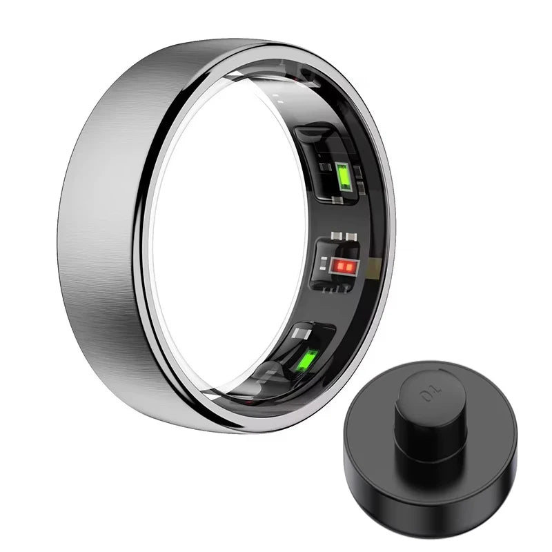 R10 Charging Case Smart Ring Men Women Skin Temperature Health Sleep Monitor Smartring Sport Fitness Tracker For Andriod IOS Peaceful Pleasures Health and Wellness silver with case 10